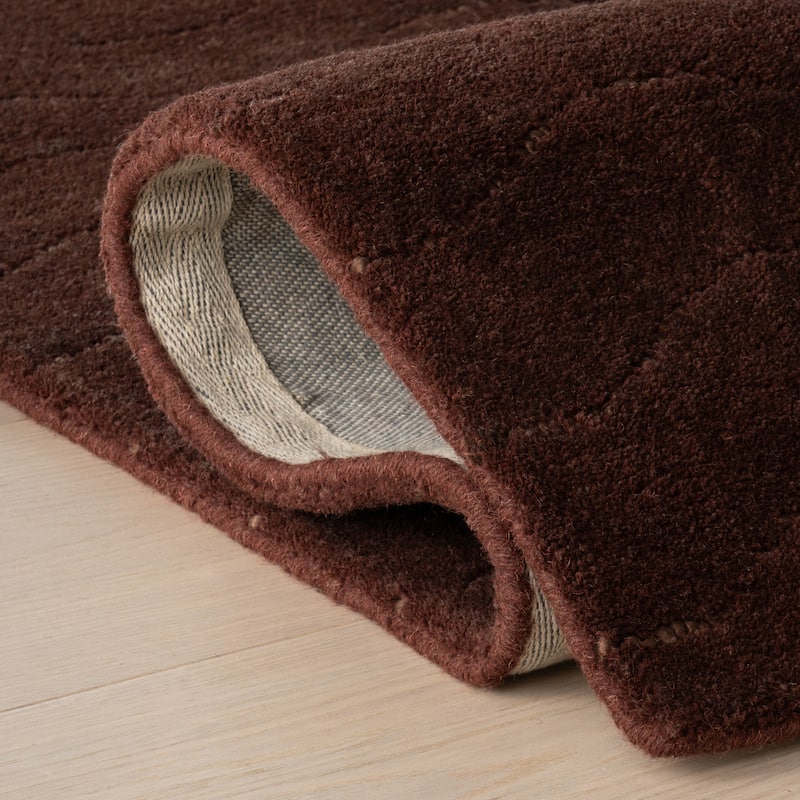 Nuloom Gailia Solid Wool Cozy Area Rug