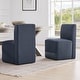 preview thumbnail 76 of 89, Spruce & Spring Charlotte Upholstered Dining Chairs with Casters Set of 2 Set of 2 - Blue & Insignia Blue