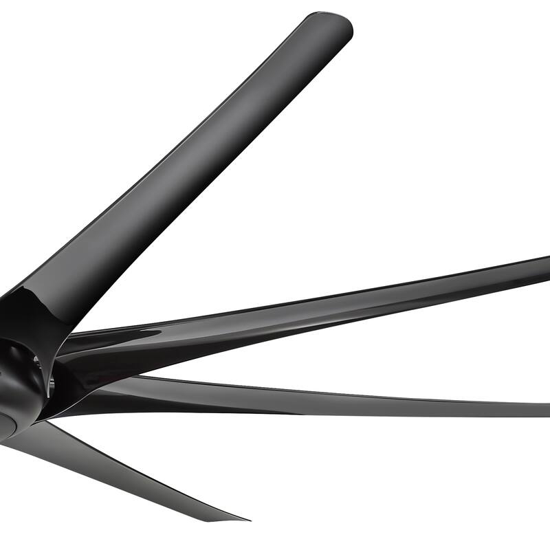 Large 100-inch 8-Blade Matte Black Ceiling Fan with Remote,No Light