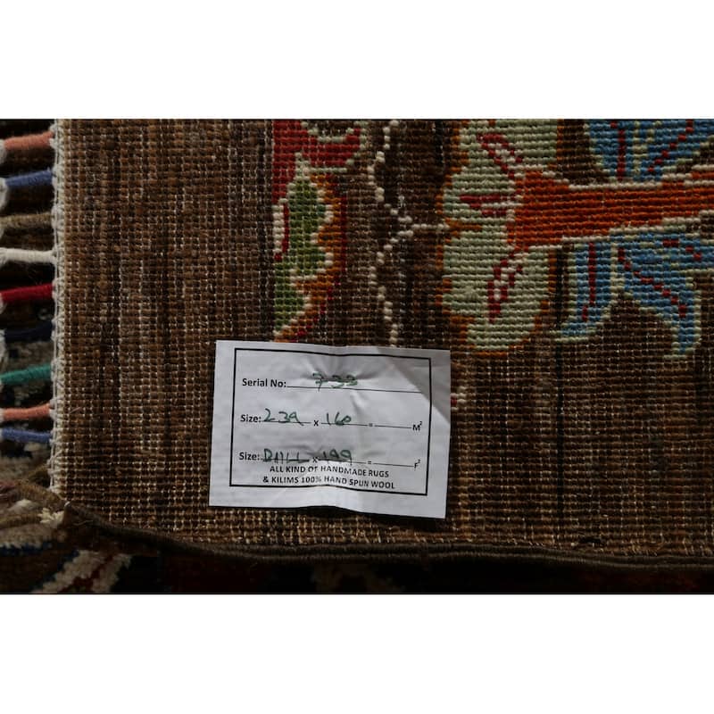 Vegetable Dye Floral Ziegler Oriental Area Rug Handmade Wool Carpet - 5'4" x 7'10"