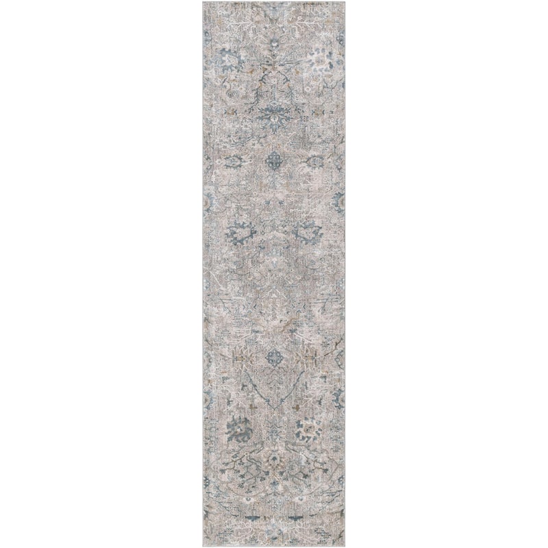 Brain Transitional Floral Area Rug - 2' 7" x 10' - Sage