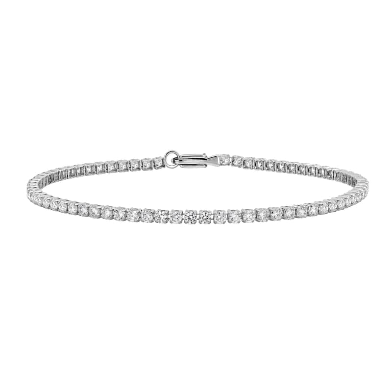 Auriya 14K Gold Lab Grown Round Diamond Tennis Bracelet 1.00 to 4.00ct. tw. (E-F VS) - 2.00ct. tw.