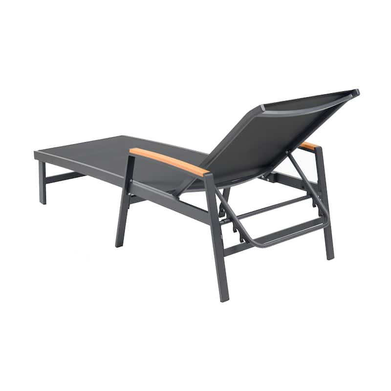 Oxton Outdoor Aluminum Chaise Lounge (Set of 4) by Christopher Knight Home