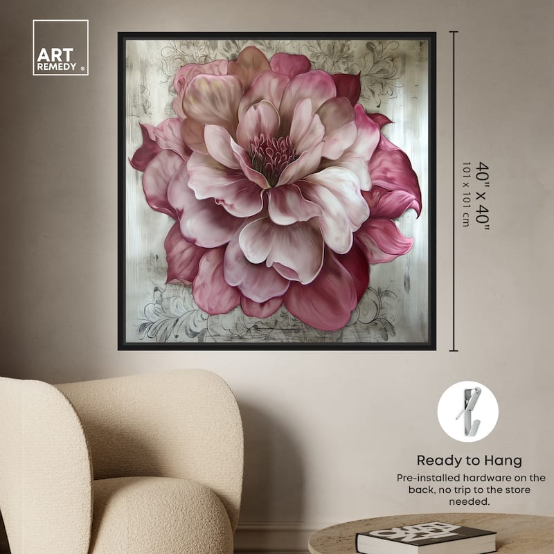 Art Remedy Darla Framed Floral Fine 1 Piece Canvas Wall Art
