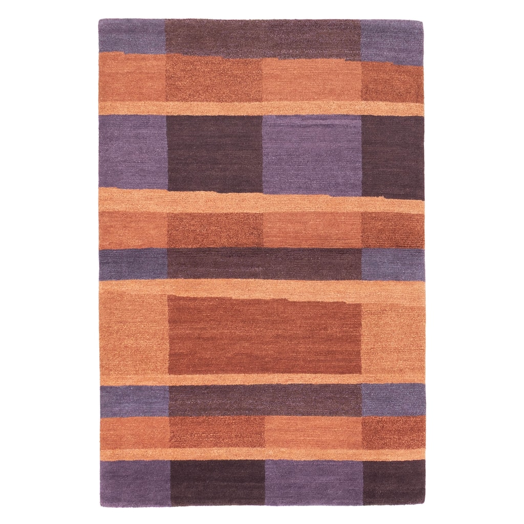 ECARPETGALLERY Hand-knotted Opulence Copper Wool Rug - 4'0 x 5'11