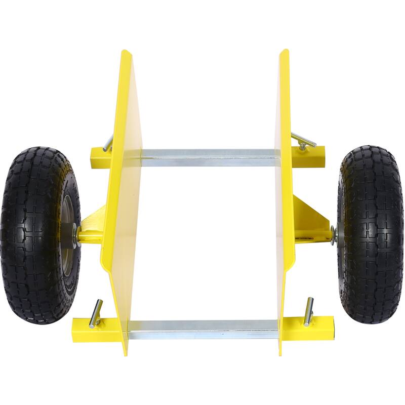 Heavy Duty Panel Dolly, 600LbS Capacity Door Dollys Pneumatic Wheels - 21.7“Lx5.9”Wx12“H - Yellow