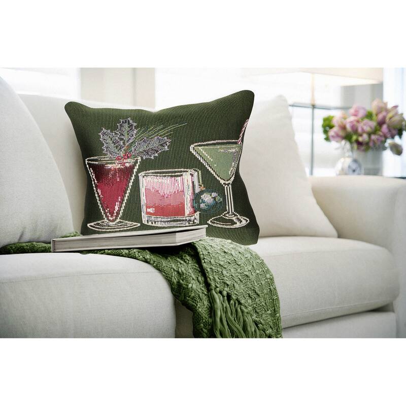 Liora Manne Marina Let's Get Jolly Indoor/Outdoor Pillow