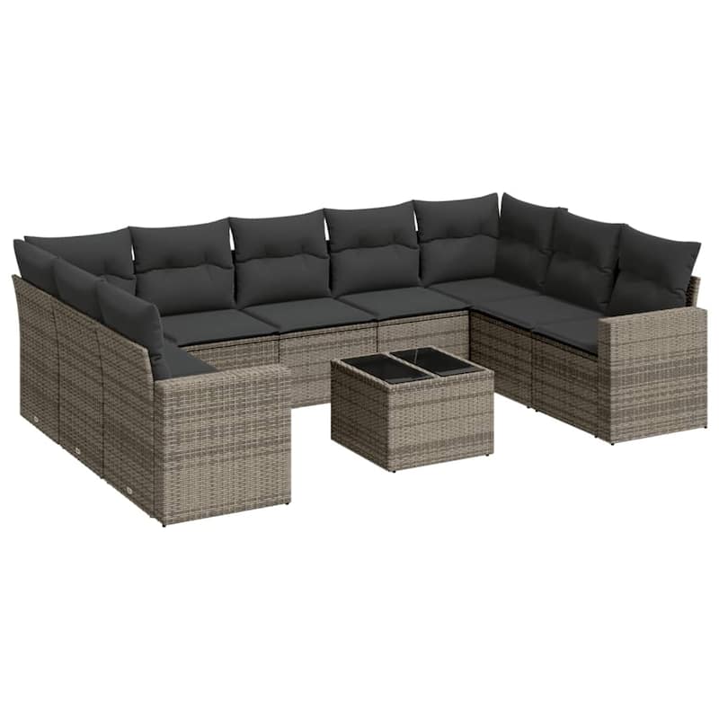 vidaXL Garden Sofa Set Grey - 21.7 x 21.7 x 14.6