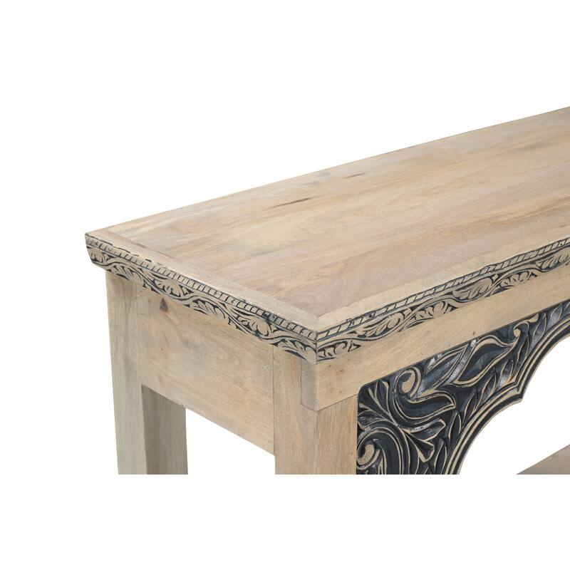 Clara Carved Solid Wood Console Table
