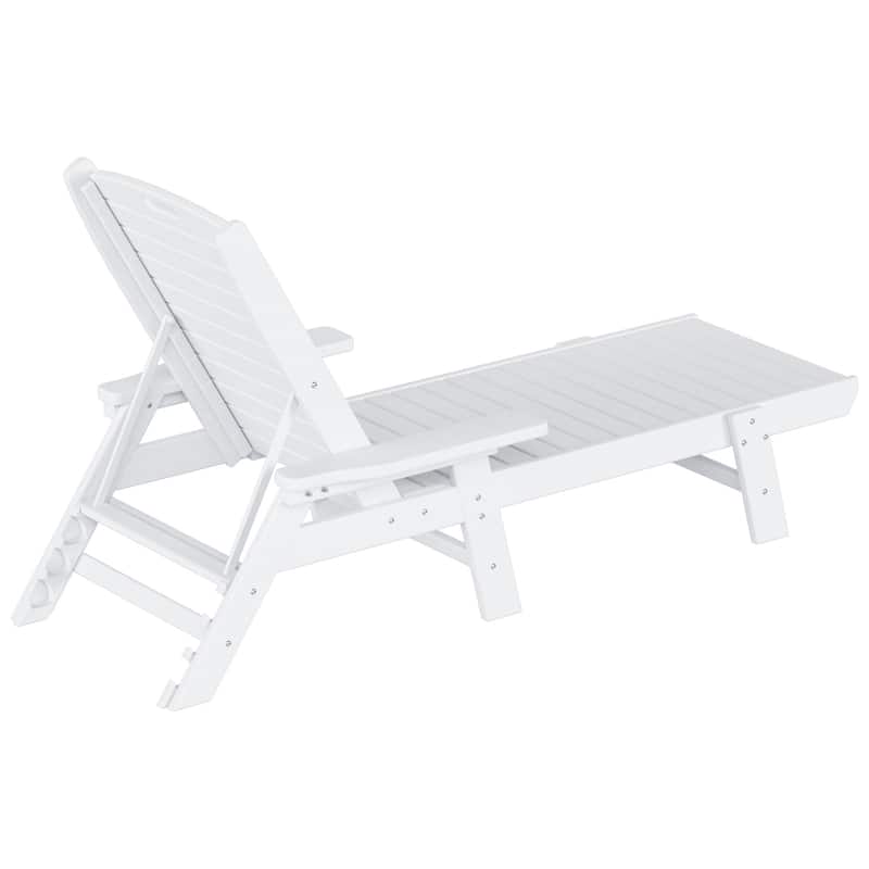 Laguna Hdpe All Weather Outdoor Patio Pool Reclining Chaise Lounge
