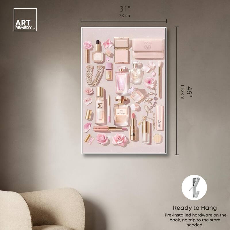 Light Make Up Accessories Canvas by Art Remedy