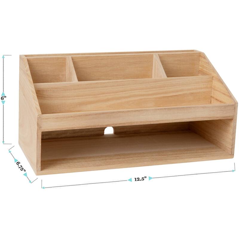 Flash Furniture LY-E20615-NAT-MS Weston 6" Tall Office Organizer with
