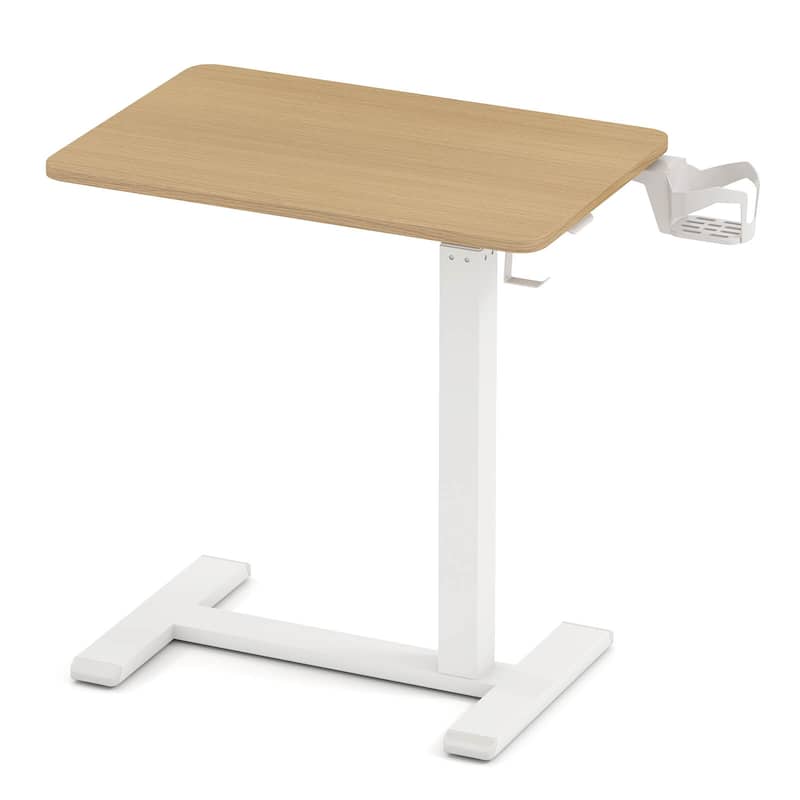 Costway C Shaped Side Table Height Adjustable Overbed Bedside Table - See Details