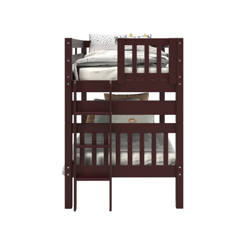 Taylor & Olive Trillium Twin over Twin Bunk Bed with End Ladder
