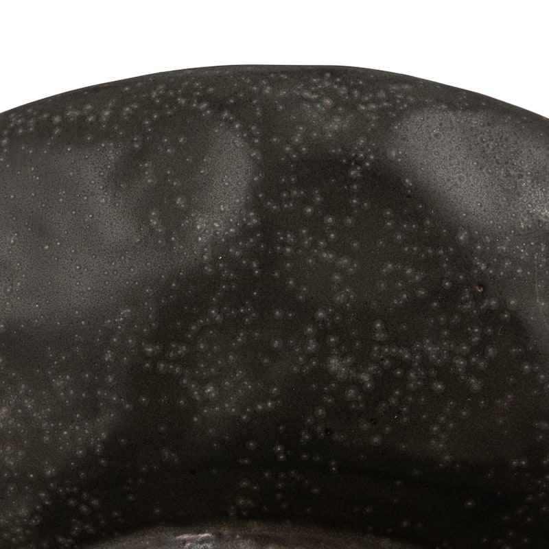 Stoneware Footed Pedestal Bowl with Handles