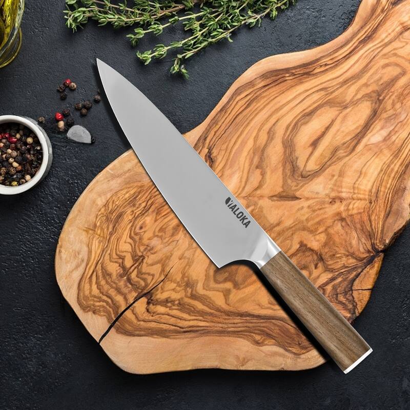 8" Japanese Chef Knife,VG-10 Steel Sharp Gyuto,Wood Handle Gift Ready