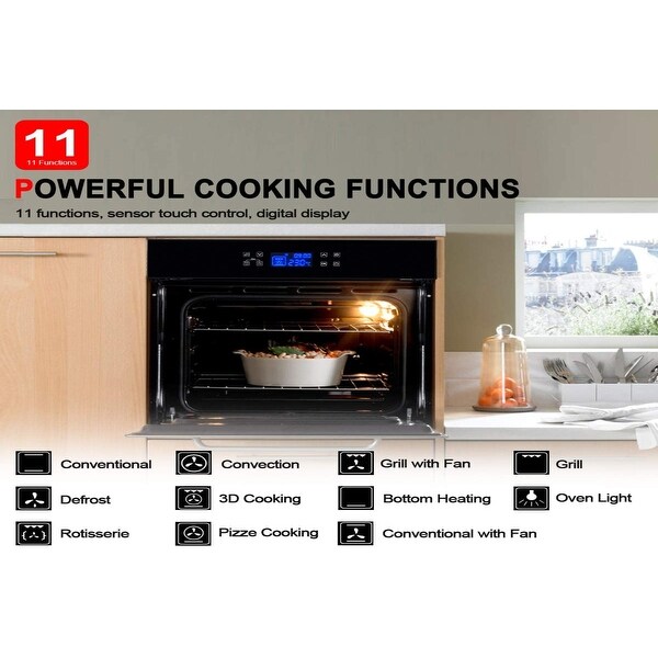 24 inch electric wall oven black