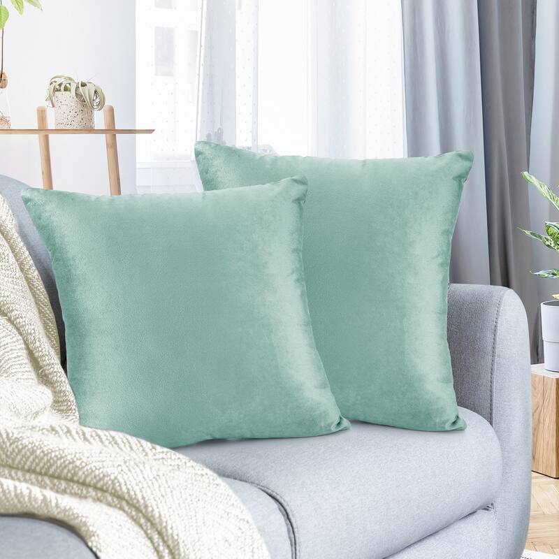 Porch & Den Cosner Microfiber Velvet Throw Pillow Covers (Set of 2)