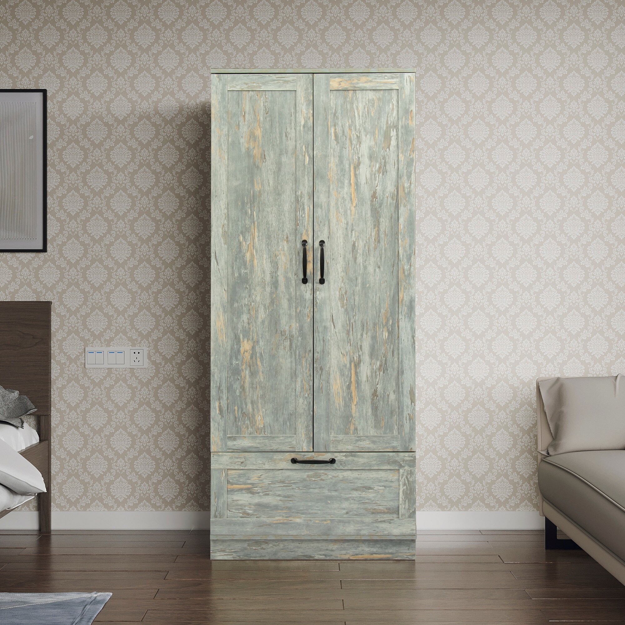 Vintage-Wooden-Wardrobe-with-