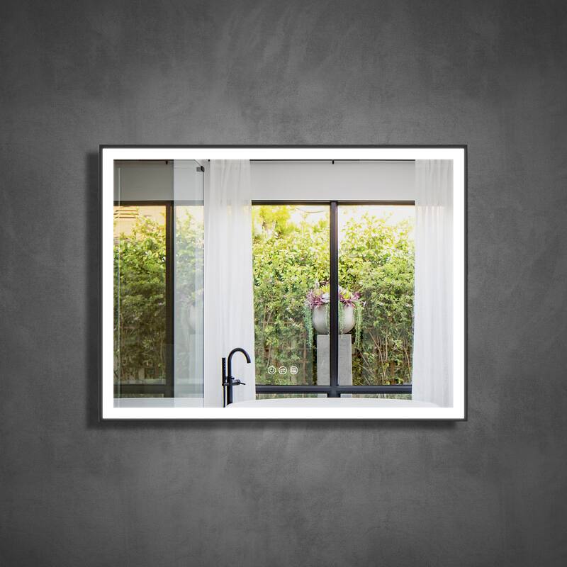 Wall Mounted Bathroom Heavy Duty Framed LED Mirror With bright light And And Memory Function