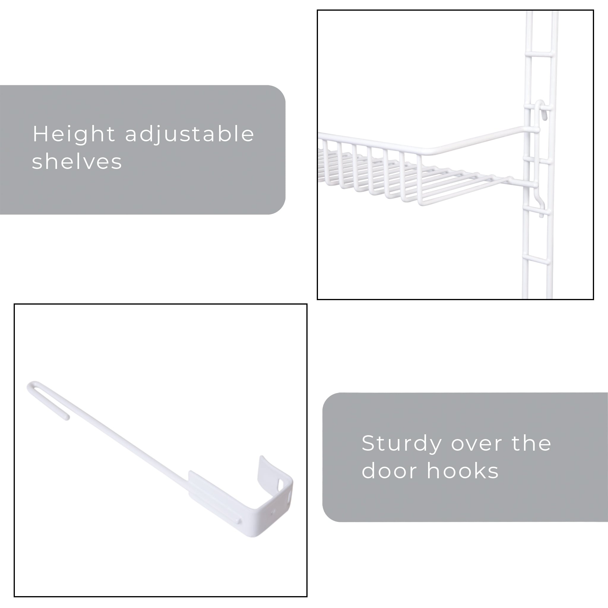  Smart Design Over The Door Pantry Organizer Rack with