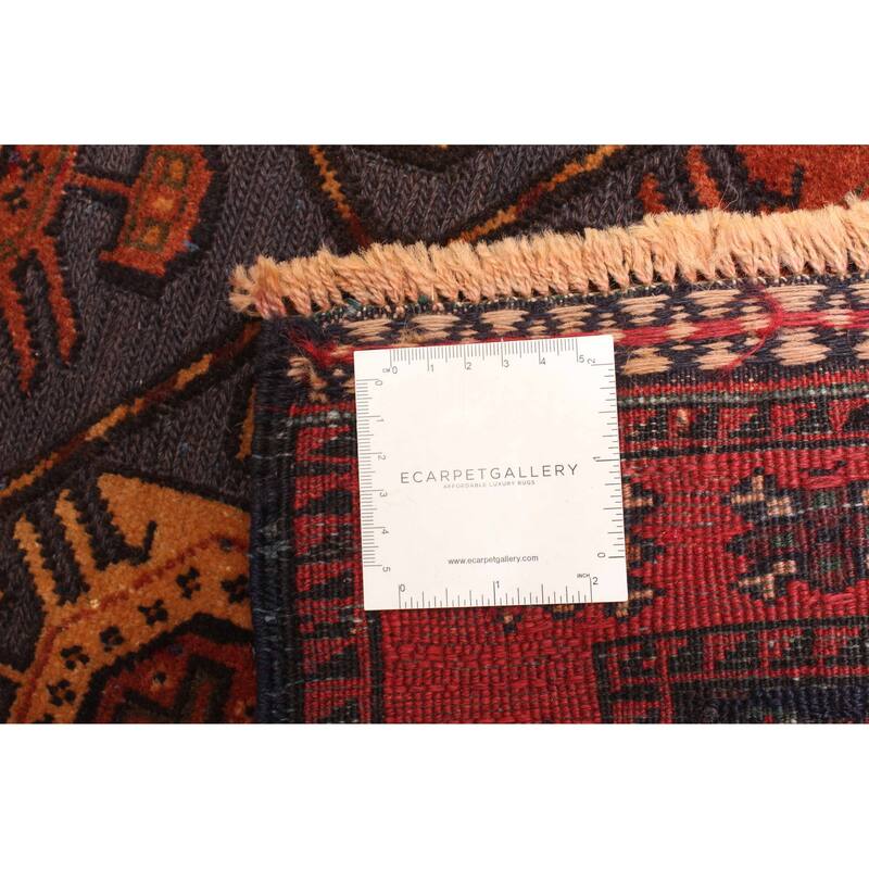 ECARPETGALLERY Hand-knotted Teimani Dark Navy Wool Rug - 2'9 x 4'7