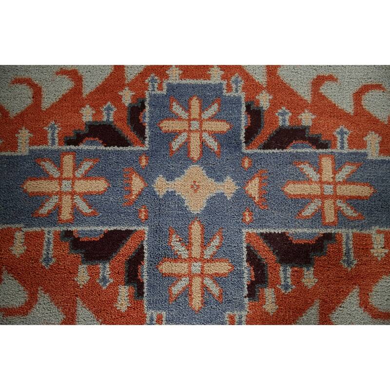 Geometric Viss Large Oriental Rug Hand-Knotted Wool Carpet - 11'6"x 17'9"
