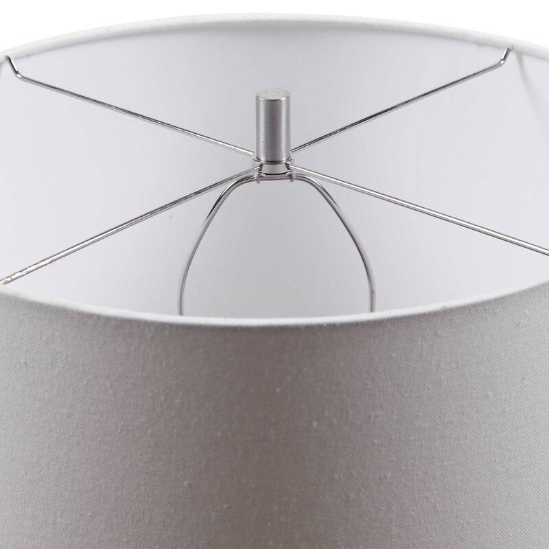 Coastal Ceramic Table Lamp with White Round Hardback Shade - 27" - Blue