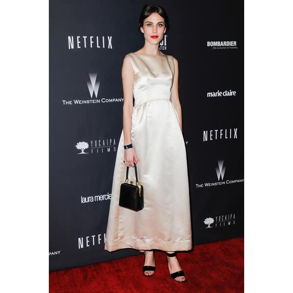 alexa chung evening dress Faviana Sheer-Sides Long Formal V-Neck Prom Dress main image 1