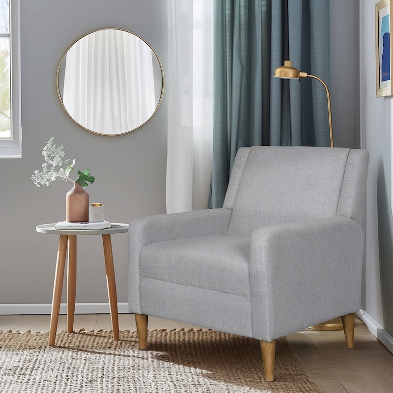 510 Design Juno Upholstered Accent Armchair - Light Grey