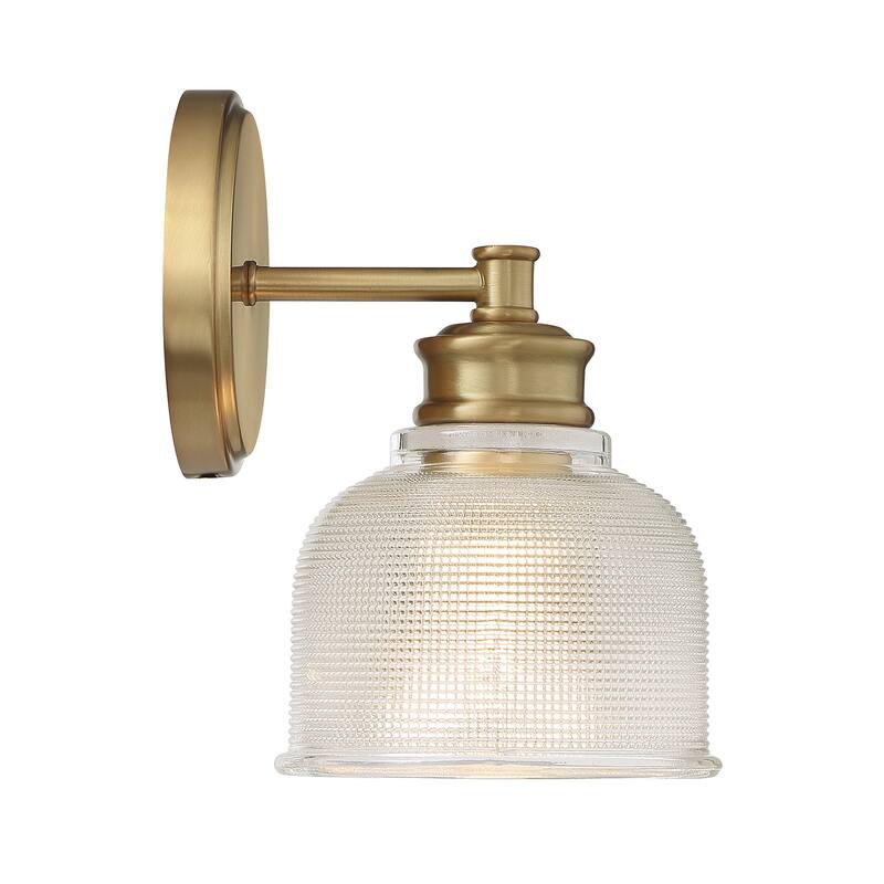 Bellevue SH90093 10" Tall Bathroom Sconce with Textured Glass Shade