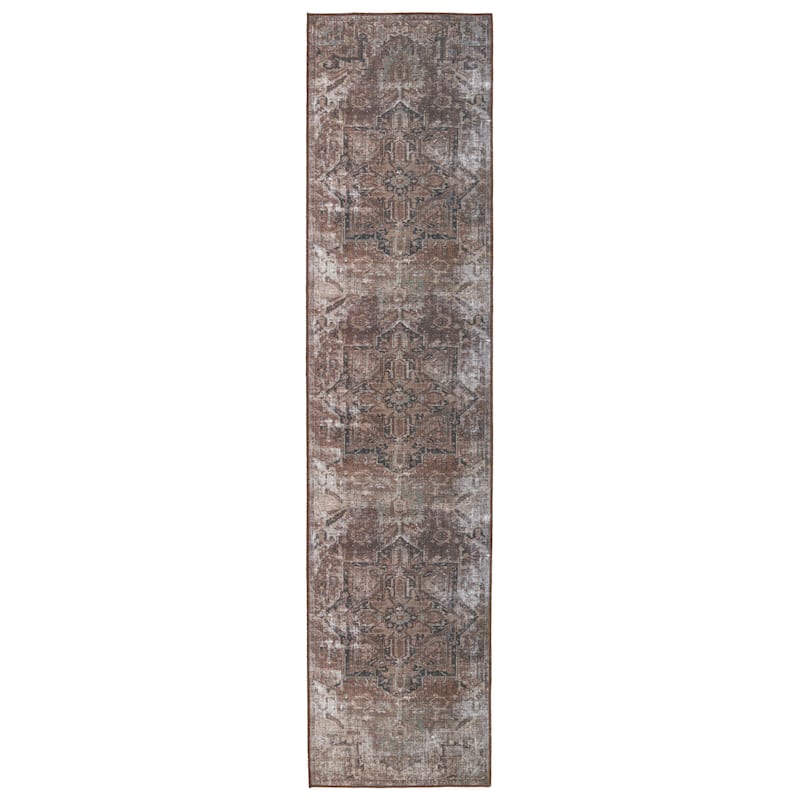 Minita Machine Washable Medallion Area Rug - 2' 6" x 10' - Runner