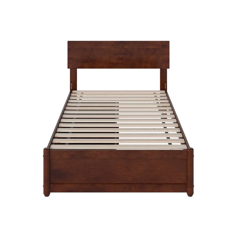 Wesley Platform Bed with Panel Footboard and Storage Drawers