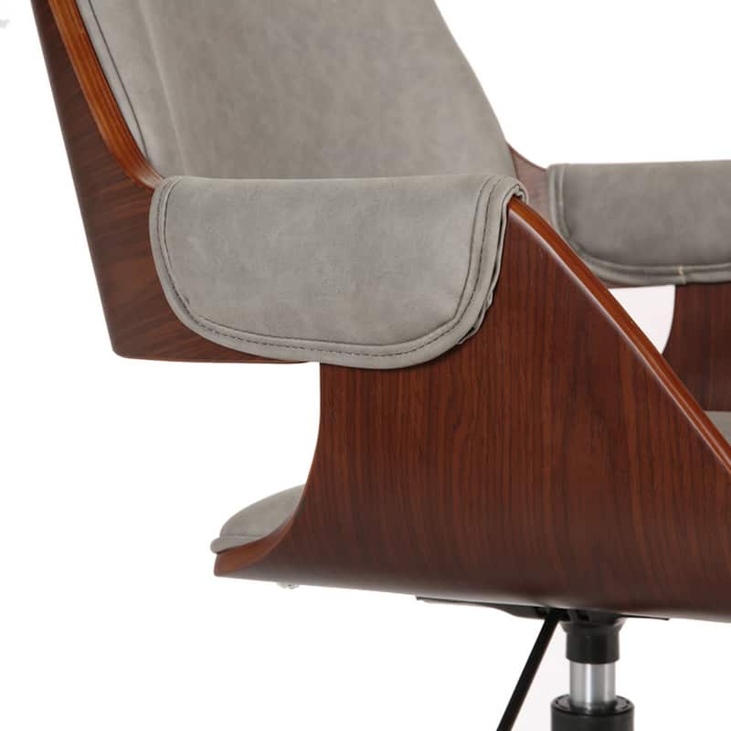 Porthos Home Deluxe Faux Leather Mid-Century Office Chair