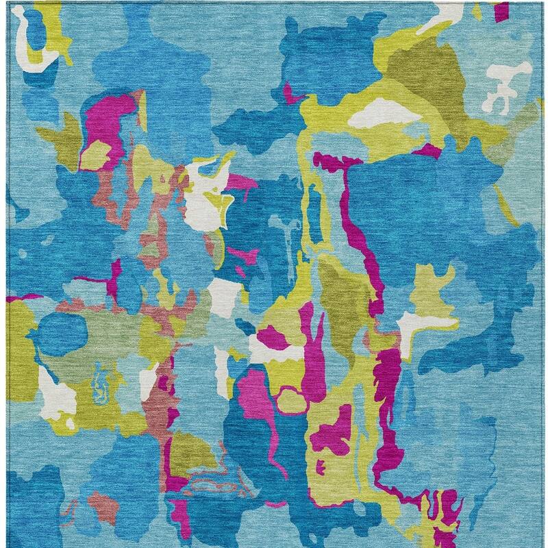 HomeRoots Abstract Transitional Rectangle Outdoor Rug