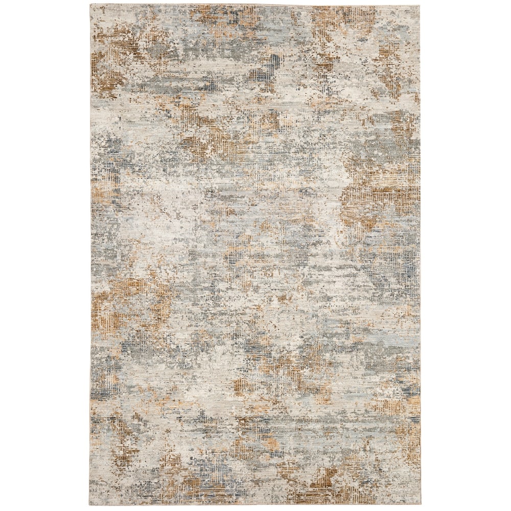 Terra by Obeetee Impressions Abstract Blue Rug