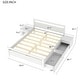 preview thumbnail 4 of 10, Queen Wooden Platform Bed with Drawers, Bedside Tables, and Headboard, White