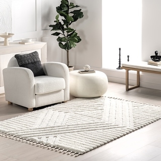 Nuloom Briella High-Low Geometric Shag Area Rug