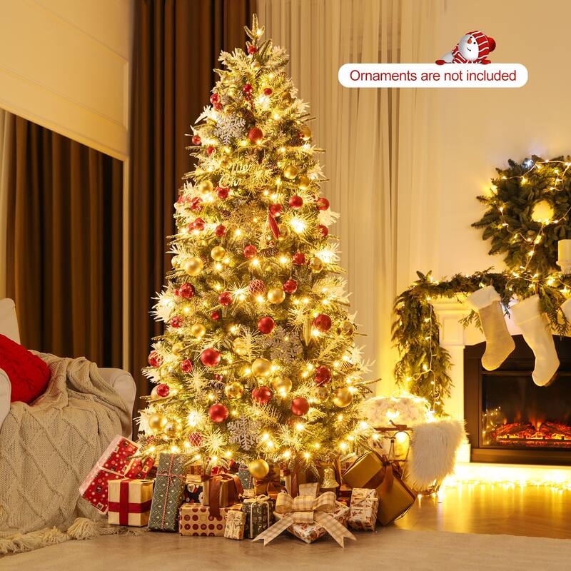 Costway 5/6/7 FT Artificial Christmas Tree with 602/806/1072 Branch - Green - See Details