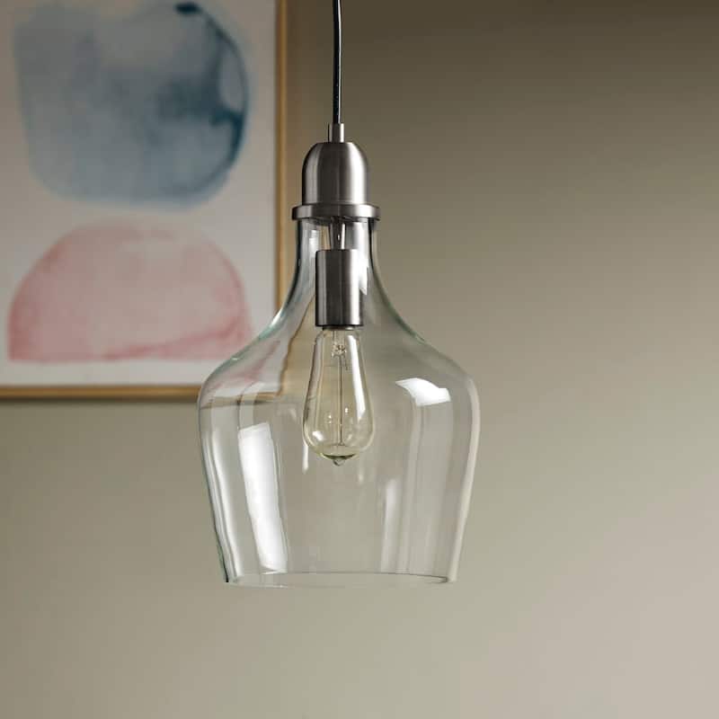 Auburn Bell Shaped Glass Pendant for livingroom,bedroom,and dining room - Bronze