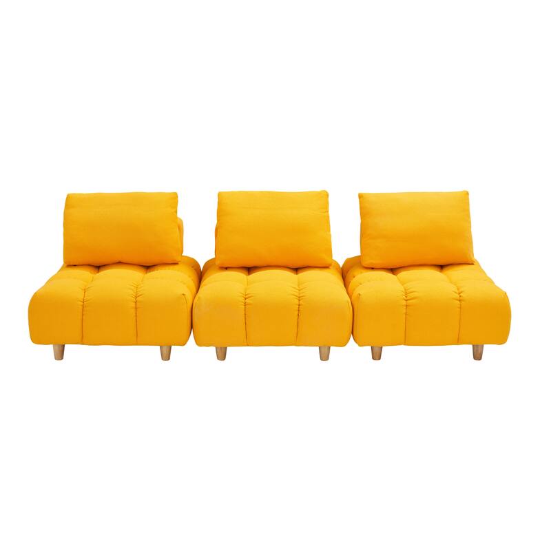 "Modern 90-Inch Teddy Sofa, Mid-Century Design, Perfect for Living Room, Office, and Apartment"