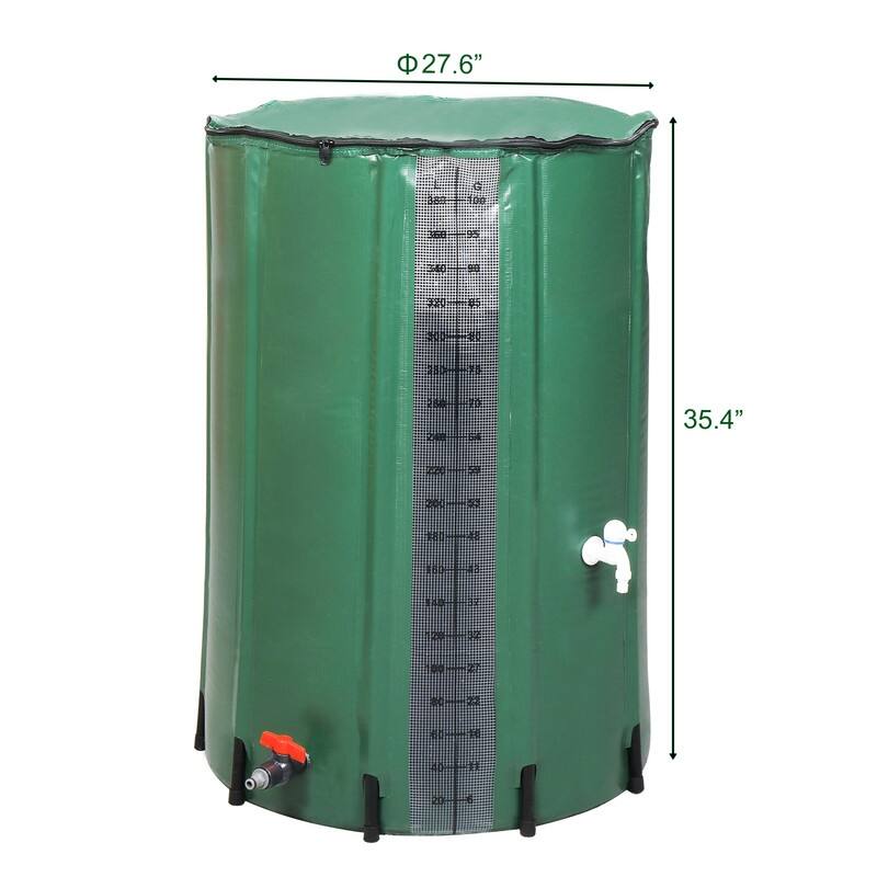 Plastic Patio Calibrated Collapsible Rain Barrel