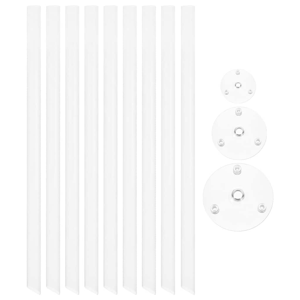12Pcs Cake Dowel Rods Cake Separator Plates Clear for 4, 6, 8 inch Cake - White
