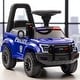 preview thumbnail 17 of 22, Kids Police Push Ride-On Car with PA System, Horn, Steering Wheel & Storage, Foot-to-Floor Sliding Toy for Ages 18-60 Months Blue