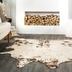 preview thumbnail 9 of 30, Nuloom Iraida Contemporary Faux Cowhide Area Rug