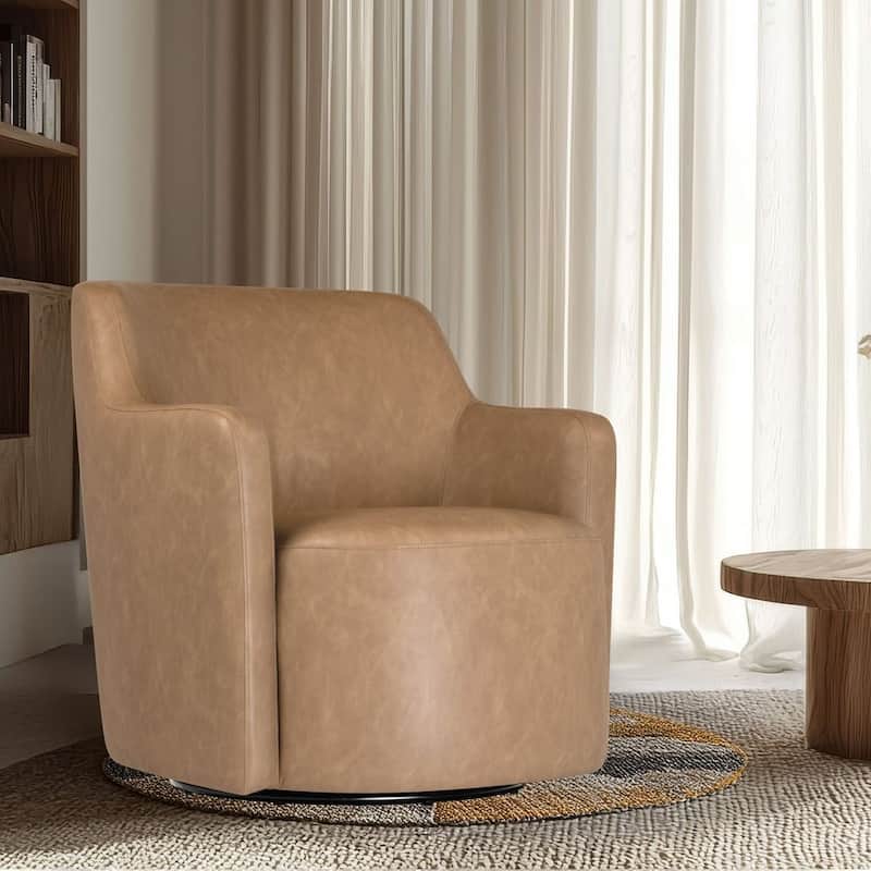 HomePop Upholstered Swivel Accent Chair
