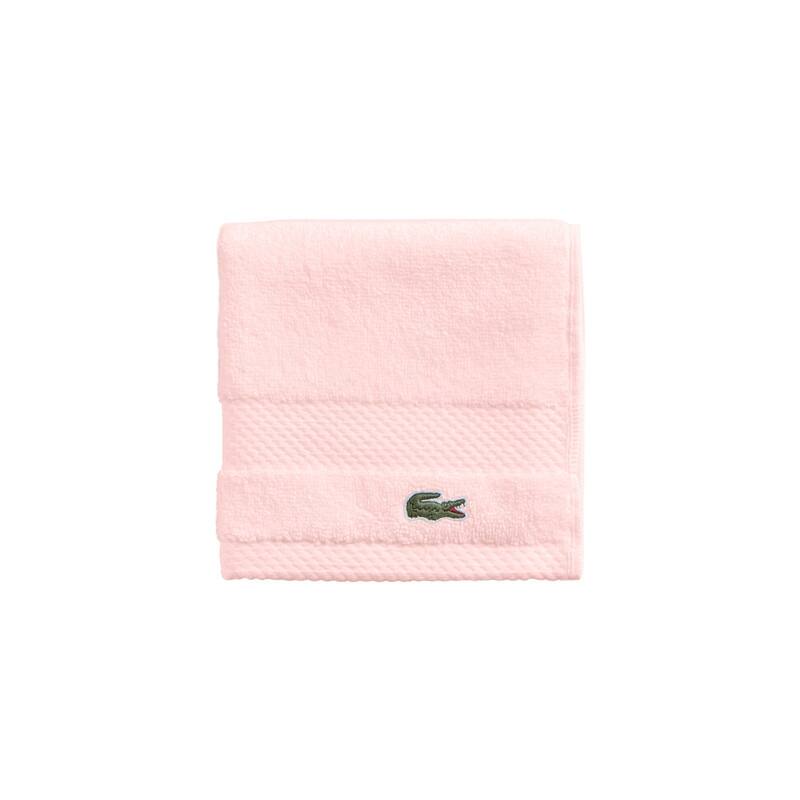Lacoste Heritage Supima 100% Cotton Bath Towel, Hand Towel, Wash Cloth, and Bath Sheet - Light Pink - Wash Cloth
