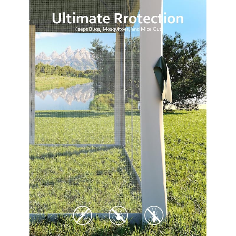 10.82'x10.82' Pop-Up Gazebo, Enhanced Frame and Mosquito Netting - 11*11Ft