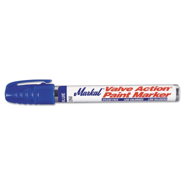 Valve Action Paint Marker 96825, Medium Bullet Tip, Blue. Opens flyout.