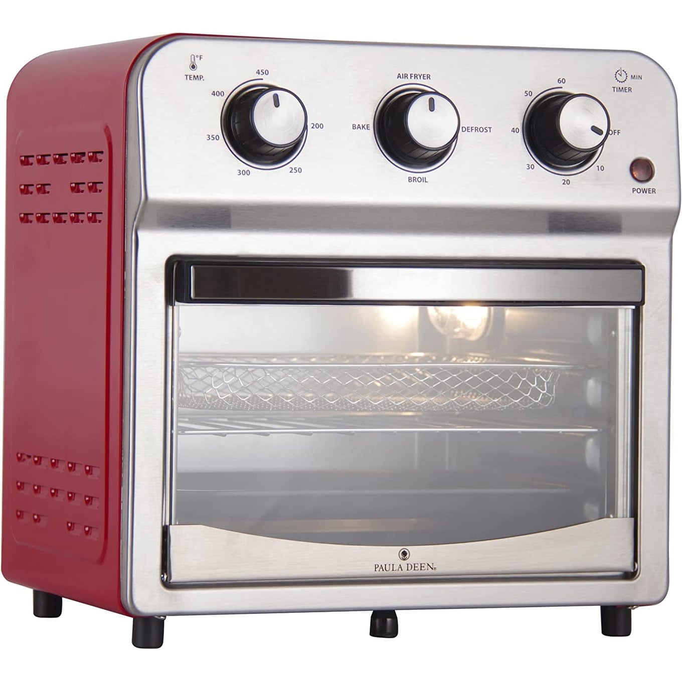 Paula Deen PDGA13SL01R 12.6 Quart Convection Air Fryer Oven Red